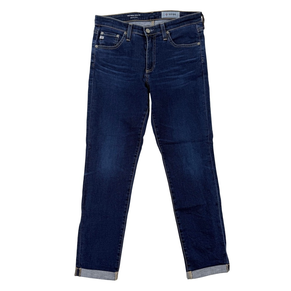 AG Adriano Goldschmied‎ The Prima Roll Up Jeans Womens 29 Blue Mid Rise Cuffed